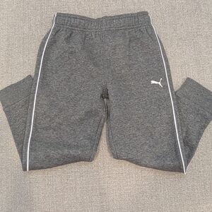 New Puma Kids Grey Fleece Jogger Pants, size XS (5/6)